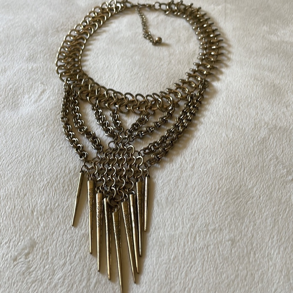 Gold Choker Statement Necklace